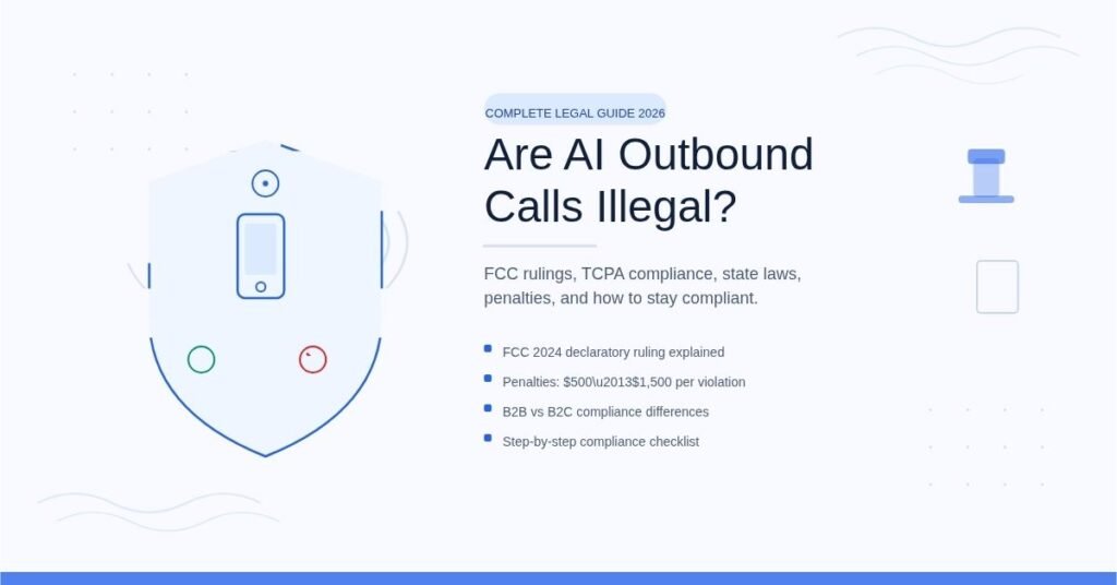 Are AI Outbound Calls Illegal? The Complete Legal Guide for 2026 Are AI Outbound Calls Illegal? The Complete Legal Guide for 2026