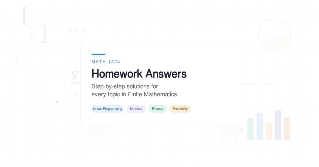 math 1324 homework answers